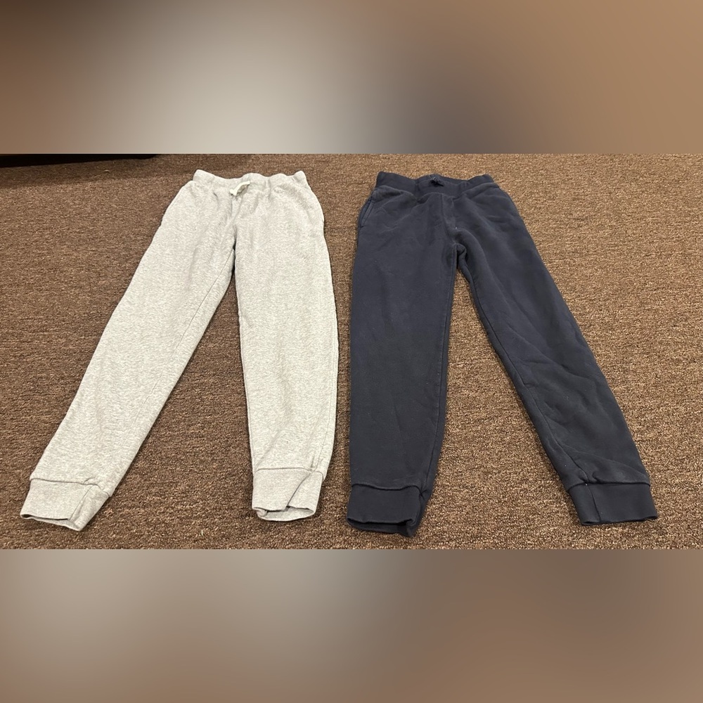 EUC! Get 2 prs! Boys Kids Cozy Sweatpants Set PLACE 10-12 Gray Navy bottoms